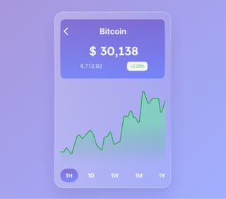 Live data visning på Vældig Andelsance kryptovaluta handelsplatform